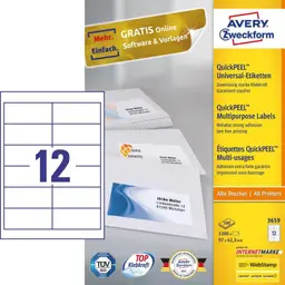 Avery Zweckform, Labels Avery 97 x 42,3mm, A4 — Bild 3