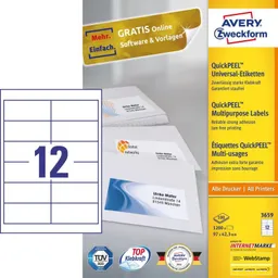 Avery Zweckform, Labels Avery 97 x 42,3mm, A4 — Bild 3