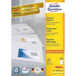 Avery Zweckform, Labels Avery 210 x 148mm, A4 — Bild 6