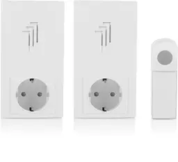 Byron Einsteck-Türklingelset Wireless Doorbell Duo Pack weiß — Bild 1