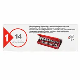 Norauto Steckschlüsselsatz 3/4" 14-tlg Ratschenkasten 22-50 mm Koffer rot — Bild 6