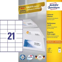 Avery Zweckform, Avery Labels 70 x 41mm , A4 — Bild 5