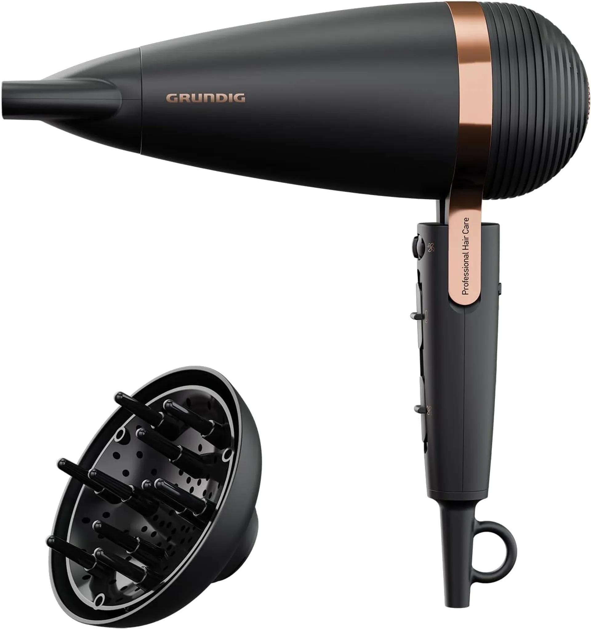 GRUNDIG NaturaShine HD 8080 Ionic-Haartrockner – 2300W Profi Föhn mit AC-Motor, Ionic-Technologie