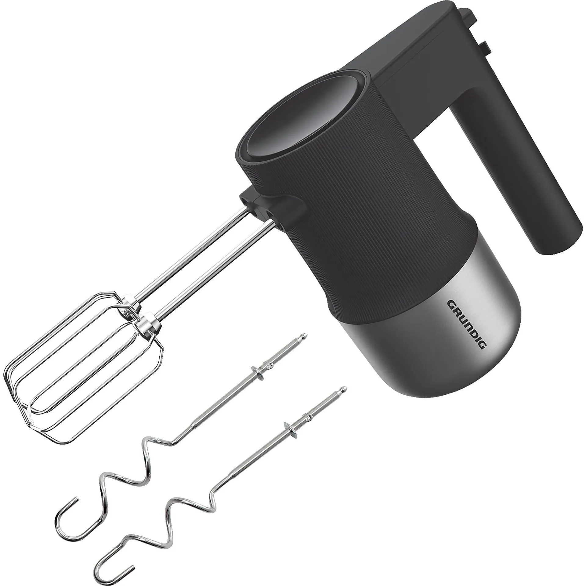 GRUNDIG Handmixer HM 6430 500W Küchenmixer mit 4 Stufen + Turbo, Soft Start, Edelstahl-Rührbesen